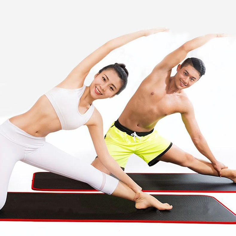 पुरुषों / महिलाओं के लिए गैर पर्ची स्वास्थ्य योग चटाई अतिरिक्त मोटी योग चटाई 10 मिमी NRB सामग्री आपूर्तिकर्ता